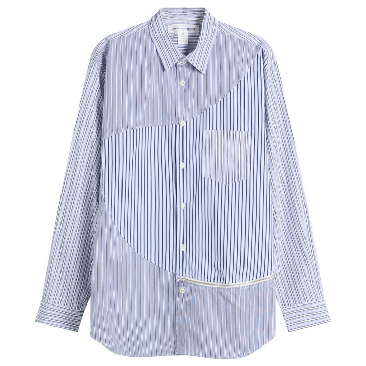 Photo: Comme des Garçons SHIRT Men's Striped Poplin Shirt in Stripe X Stripe