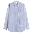 Comme des Garçons SHIRT Men's Striped Poplin Shirt in Stripe X Stripe