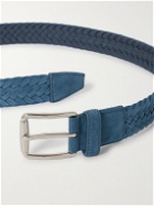 Tod's - 3cm Woven Suede Belt - Blue