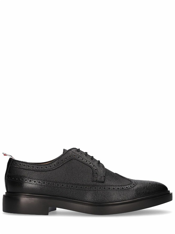 Photo: THOM BROWNE - Pebbled Leather Wing Tip Brogue Shoes