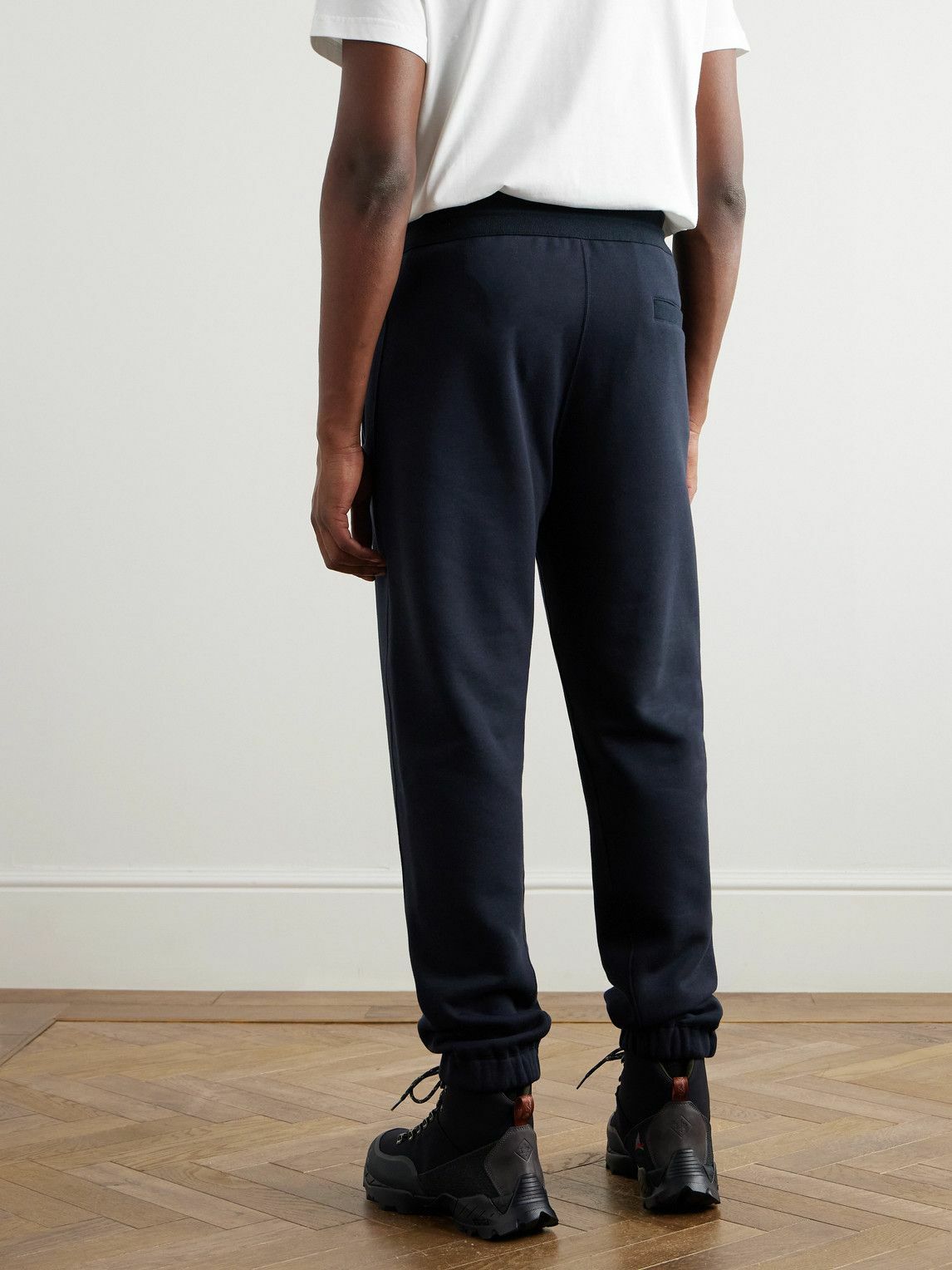 Loro Piana - Vogel Tapered Cotton and Cashmere-Blend Jersey Sweatpants - Blue