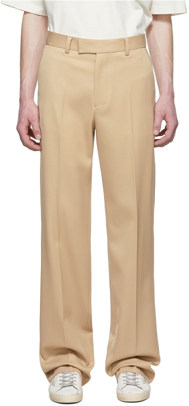 Photo: We11done Beige Wool & Polyester Trousers