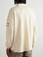 Rhude - Como 1907 Oversized Printed Cotton-Piqué Polo Shirt - Neutrals