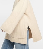Toteme Oversized rib-knit wool cardigan