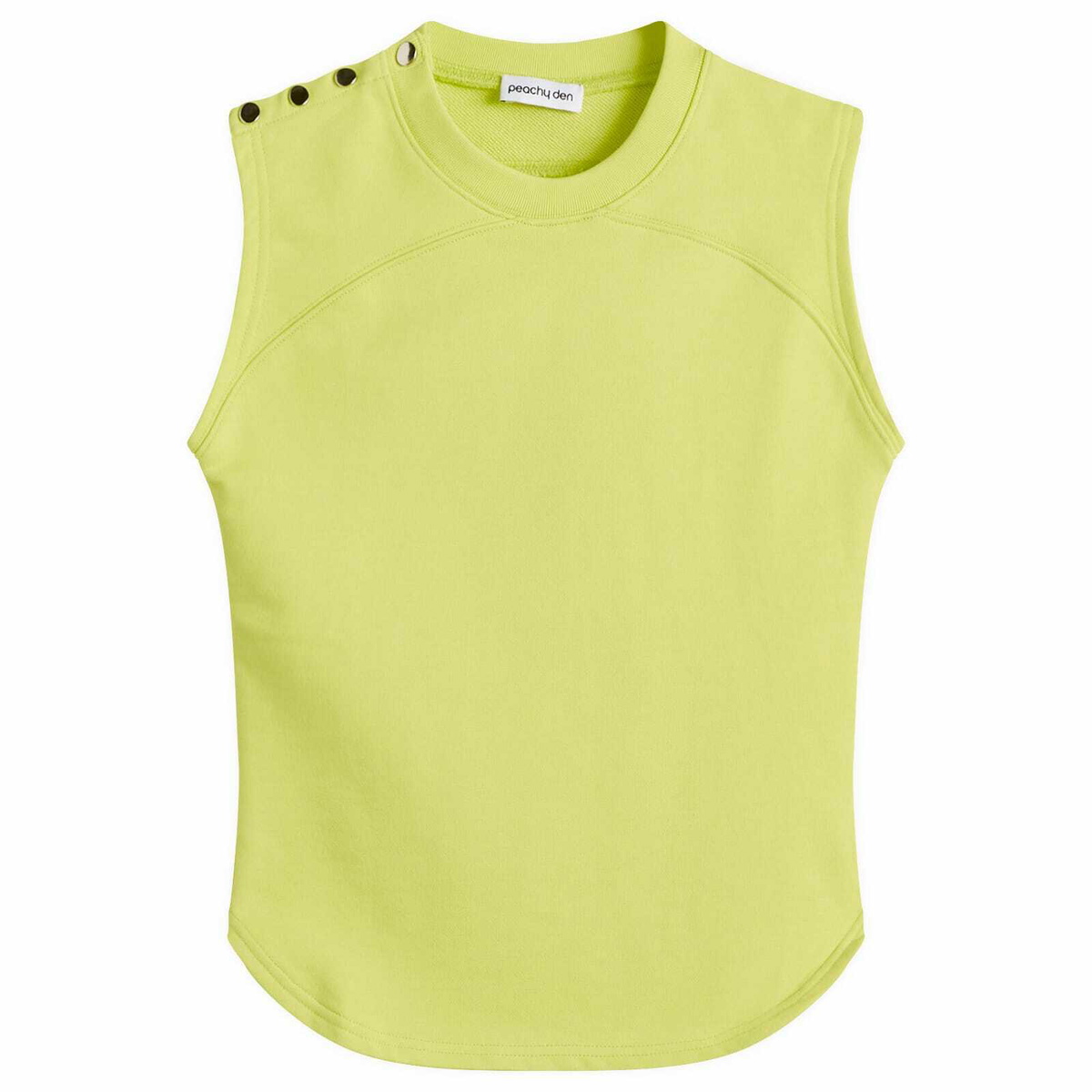 Peachy Den Women's Trixie Sweat Vest Top in Highlighter