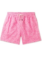 ANDERSON & SHEPPARD - Mid-Length Floral-Print Swim Shorts - Pink