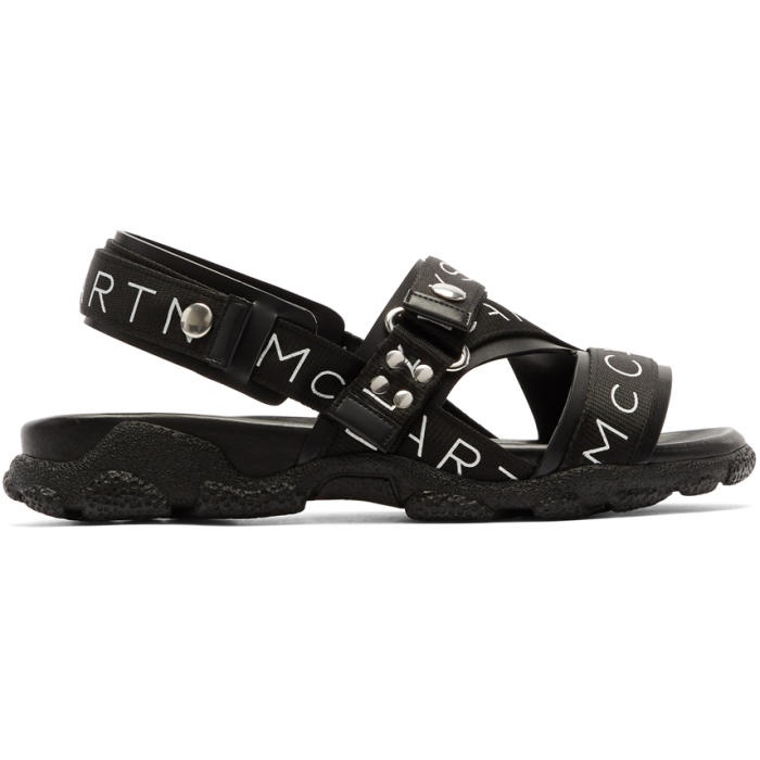 Photo: Stella McCartney Black Logo Sandals 