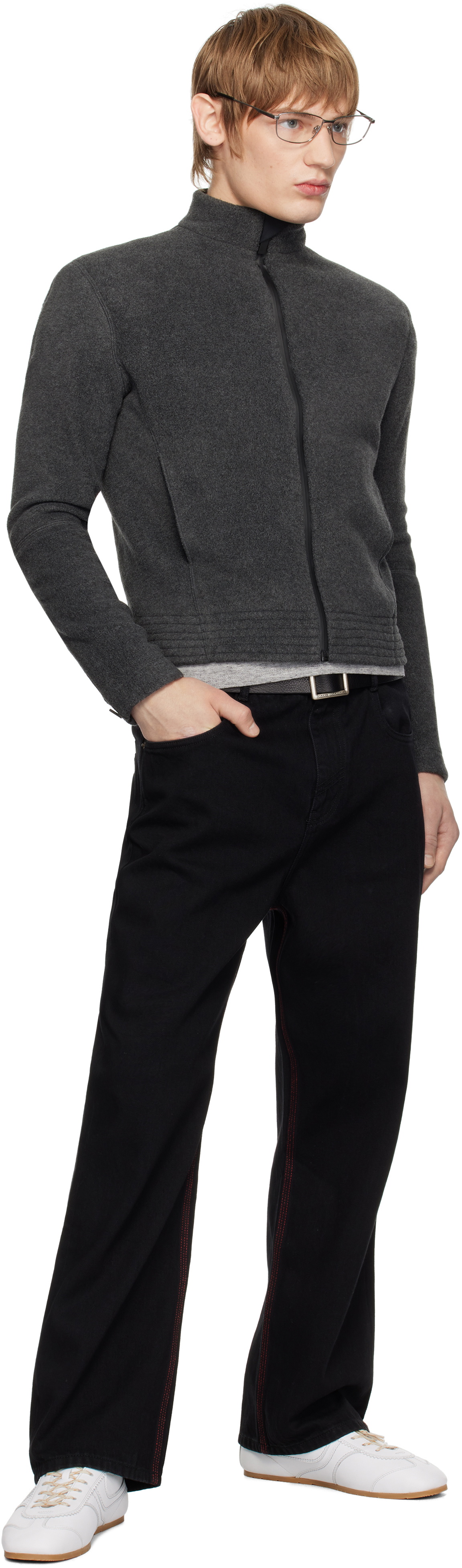 fax copy express ジップブルゾン Fax Copy Express【ファックスコピーエクスプレス】Flow zip-up hoodie