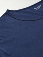 Hartford - Garment-Dyed Cotton-Jersey Henley T-Shirt - Blue