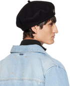Fred Perry Black Wool Beret