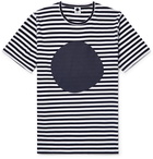 NN07 - Printed Striped Cotton-Jersey T-Shirt - Blue