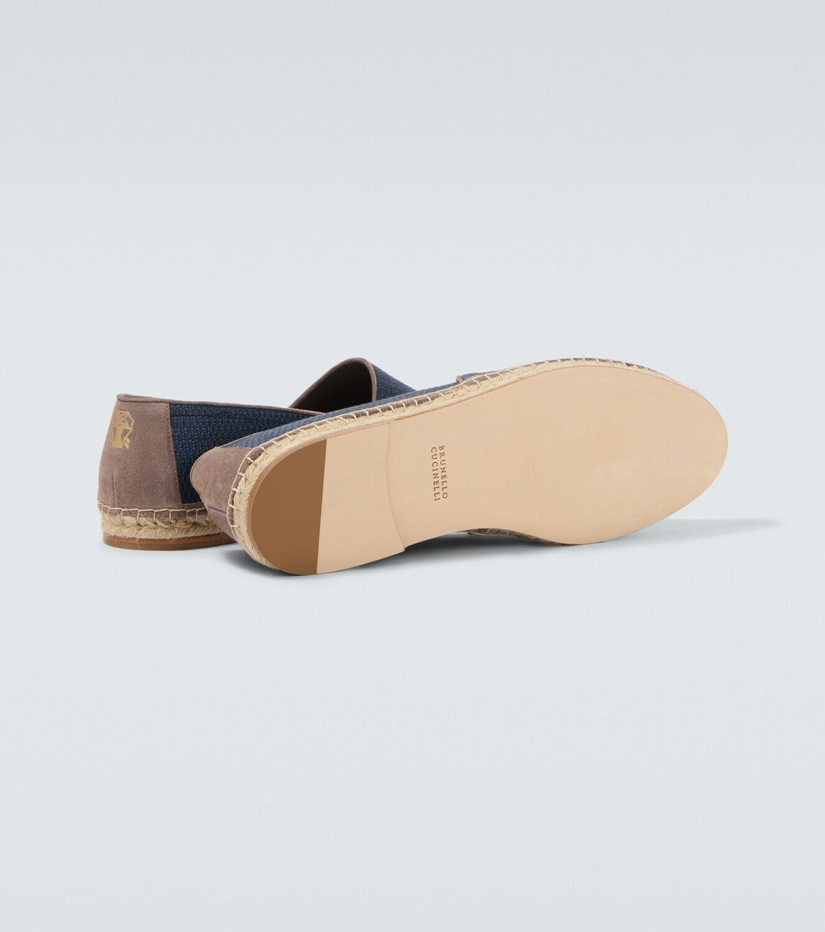 Brunello Cucinelli Suede-trimmed canvas espadrilles