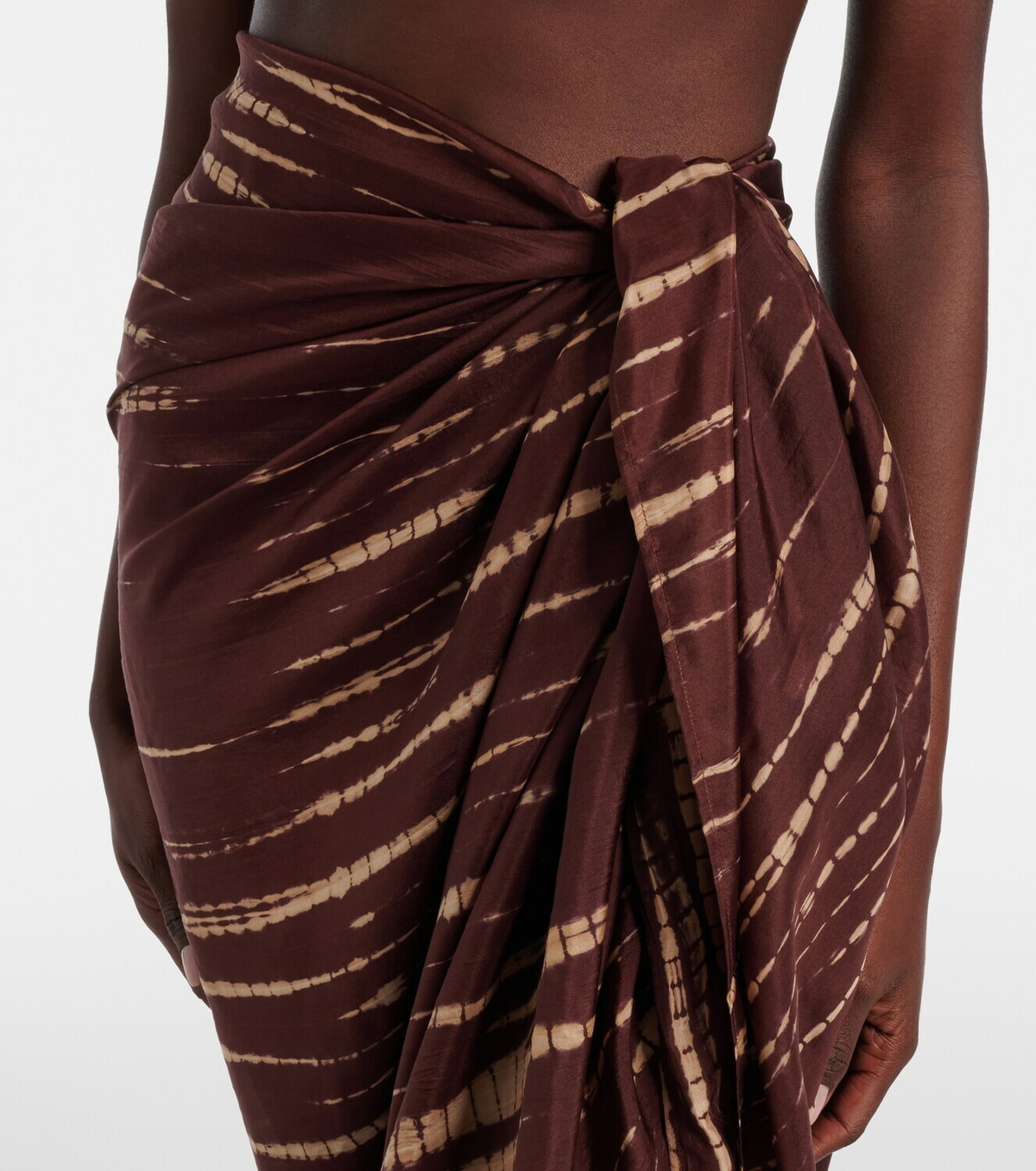 Anna Kosturova Tie-dye silk beach cover-up