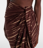 Anna Kosturova Tie-dye silk beach cover-up