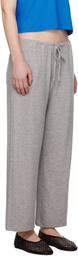 LESET Gray Lauren Crop Drawstring Lounge Pants
