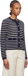rag & bone Navy Viola Stripe Cardigan