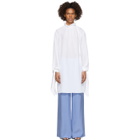 Pyer Moss White Funnel Neck Blouse