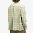 Checks Downtown Men's Flannel Overshirt in Seafoam/Rust