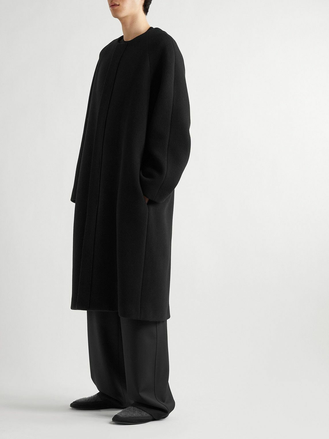 The Row - Bram Virgin Wool-Blend Coat - Black The Row