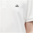 C.P. Company Men's Patch Logo Polo Shirt in Gauze White