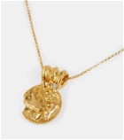 Alighieri - The Medium Sun Salutations Medallion 24kt gold-plated bronze necklace