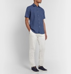 Canali - Slim-Fit Linen and Cotton-Blend Shirt - Blue