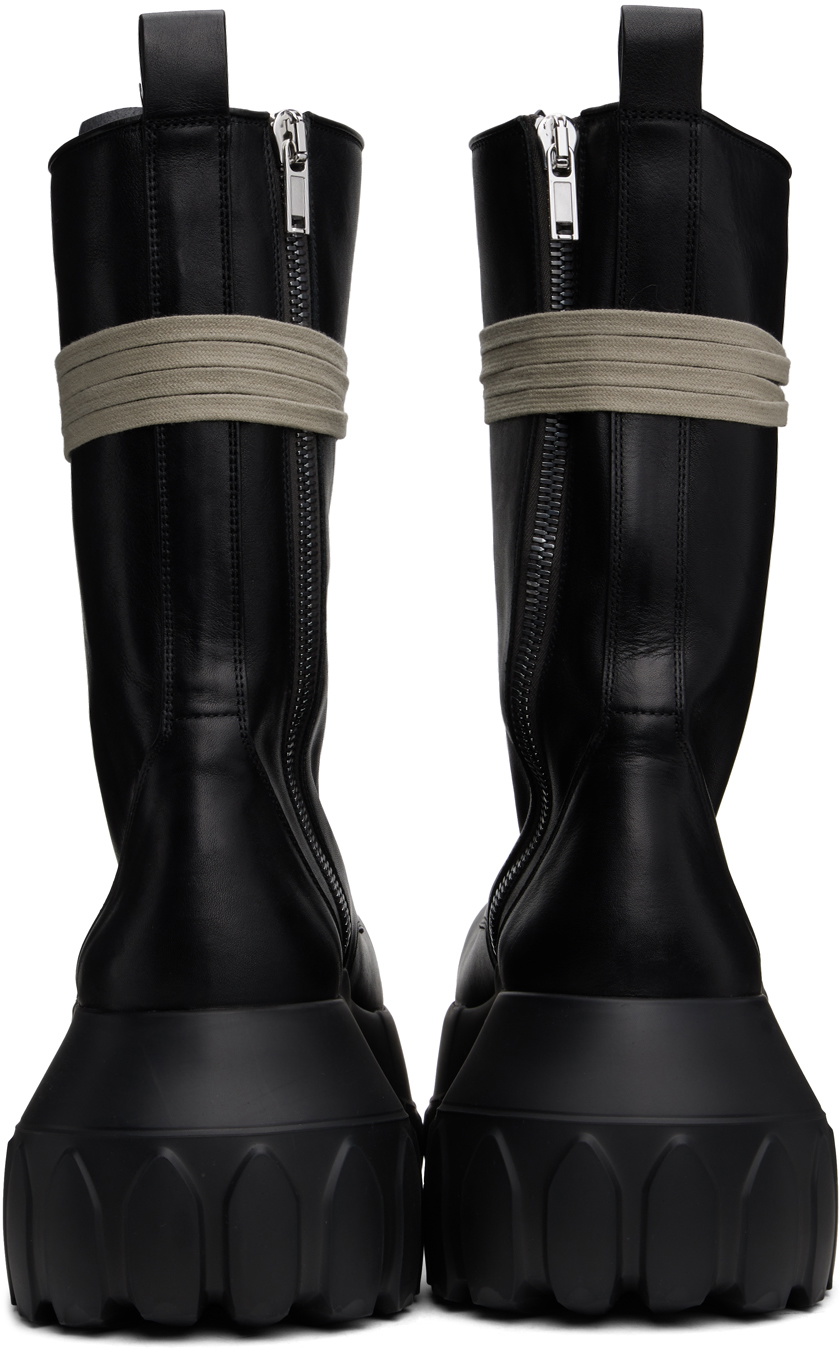 Rick Owens Black Porterville Army Mega Tractor Boots Rick Owens