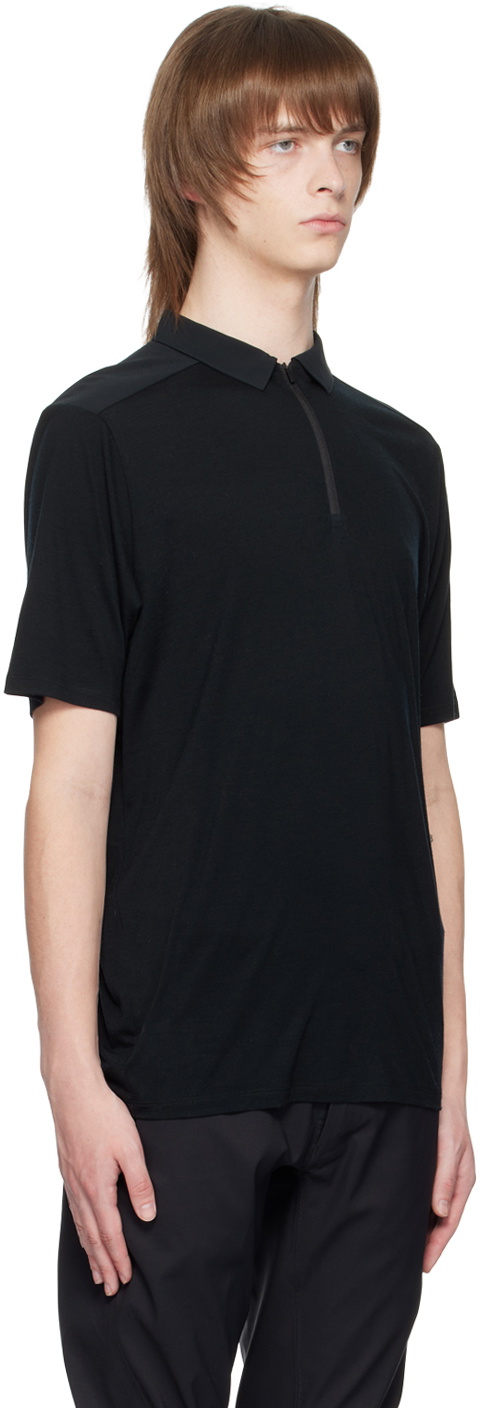トップス ARC'TERYX VEILANCE FRAME LS POLO BLACK M Veilance Black Frame Polo Arc'teryx Veilance