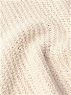 Brioni - Ribbed Cotton and Wool-Blend Polo Shirt - Neutrals