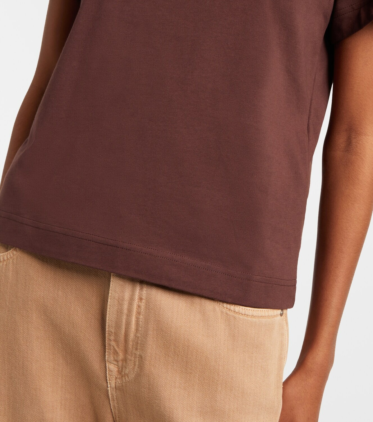 Moncler Embroidered cotton jersey T-shirt