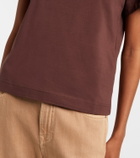 Moncler Embroidered cotton jersey T-shirt