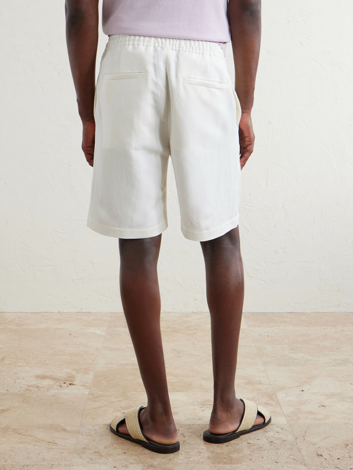 Canali - Straight-Leg Linen And Silk-Blend Bermuda Shorts - White