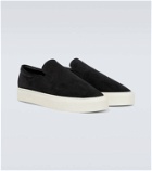 The Row Dean suede slip-on shoes