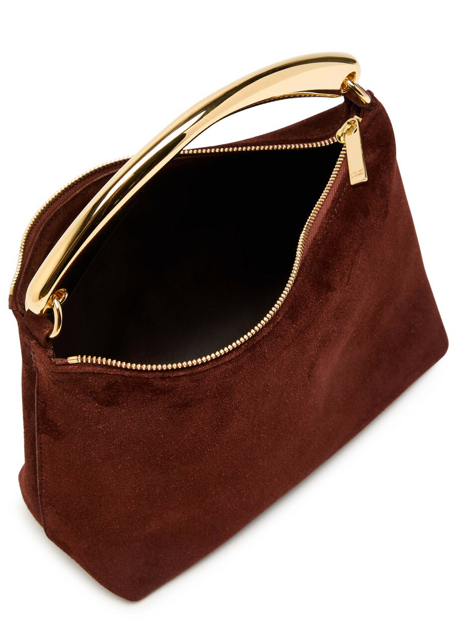Mansur Gavriel Hera Suede top Handle bag - Chocolate - One Size