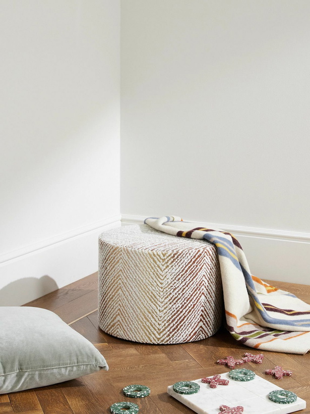 Photo: Missoni Home - Island Outdoor Canvas-Trimmed Bouclé Ottoman