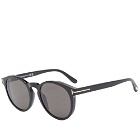 Tom Ford Sunglasses Men's Tom Ford Ian Sunglasses in Shiny Black/Smoke