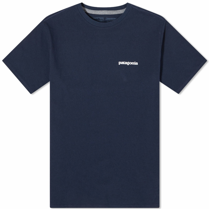 Photo: Patagonia P-6 Logo Responsibili-Tee in Classic Navy