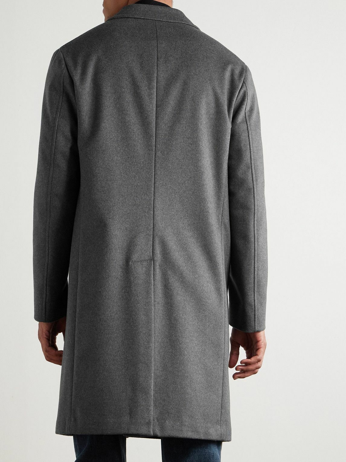 Incotex - Incotex Montedoro Brushed Wool-Blend Coat - Gray