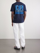 C.P. Company - Straight-Leg Logo-Appliquéd Cotton and Linen-Blend Cargo Trousers - White