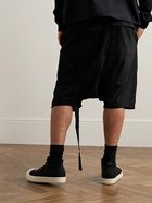 DRKSHDW by Rick Owens - Pods Straight-Leg Cotton-Jersey Drawstring Shorts - Black