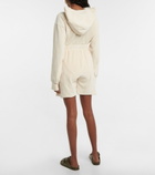 Les Tien - Snap Front velour shorts