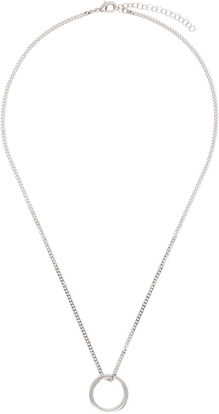Photo: MM6 Maison Margiela Minimal Logo Ring Pendant Necklace