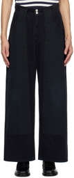 JieDa Navy Wide-Leg Trousers