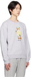 Maison Kitsuné Gray Dressed Fox Sweatshirt