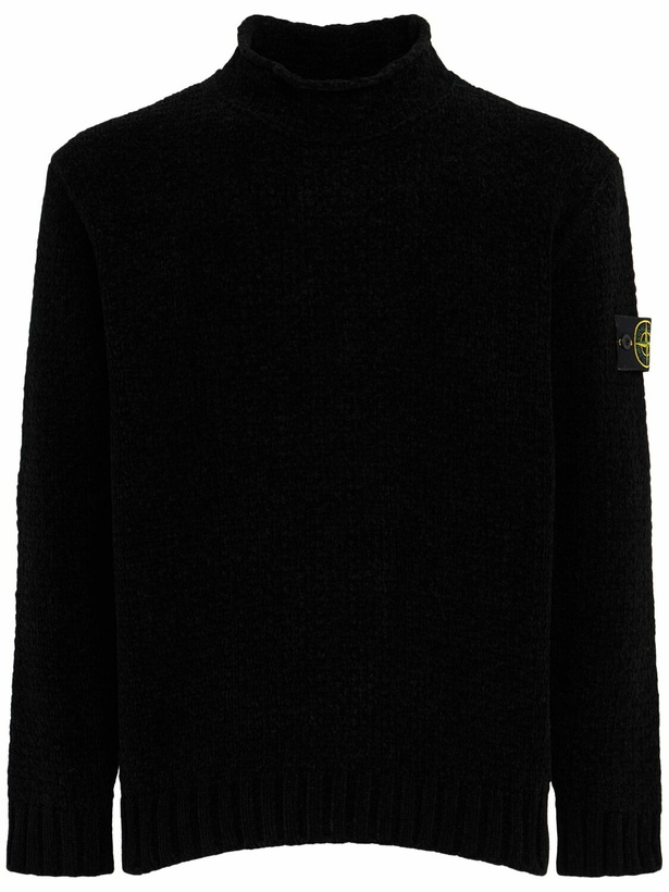 Photo: STONE ISLAND Cotton Chenille Crewneck Sweater