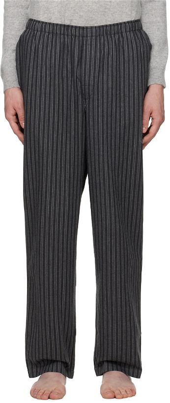 Photo: Sunspel Gray Stripe Pyjama Trousers