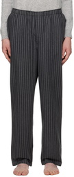 Sunspel Gray Stripe Pyjama Trousers