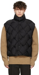 Bottega Veneta Black Nylon Intrecciato Vest