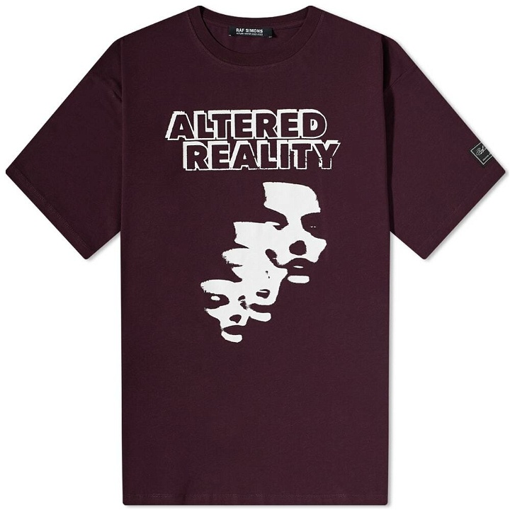 Photo: Raf Simons Men's Altered Reality T-Shirt in Dark Aubergine