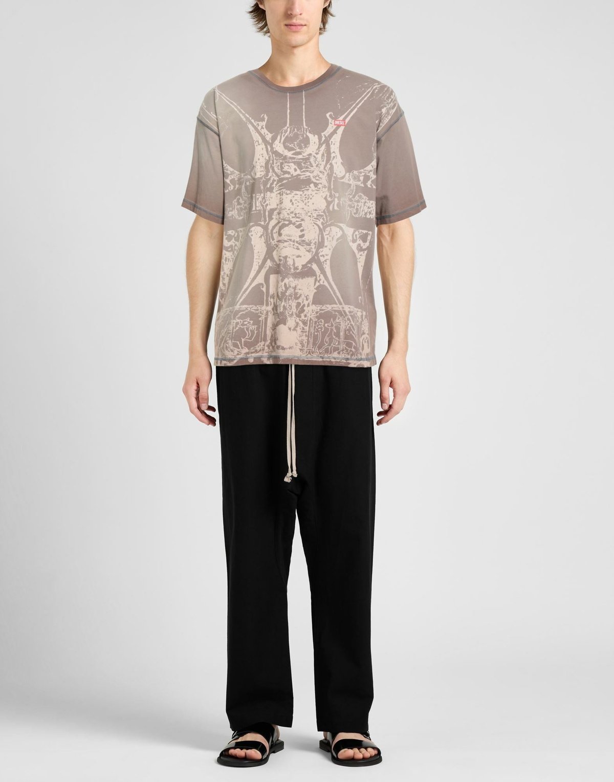 Diesel Mens T-shirt Light brown